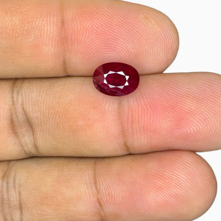 Natural Ruby Manak Stone Oval Cut 2.05 Carat From Mozambique