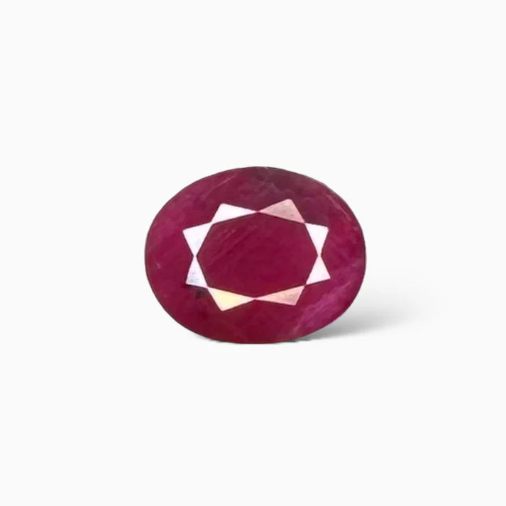 Natural Ruby(Manak) Stone Oval Cut 4.9 Carat From Mozambique